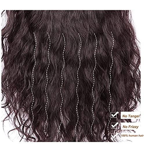 Dark Brown 12" Silktop Human Hair Topper Y2240