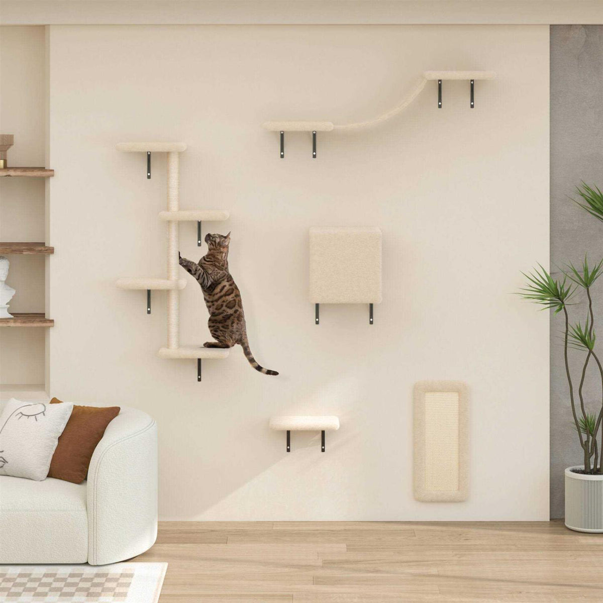 Wall Mounted Shelves Set Cat Tree P45502