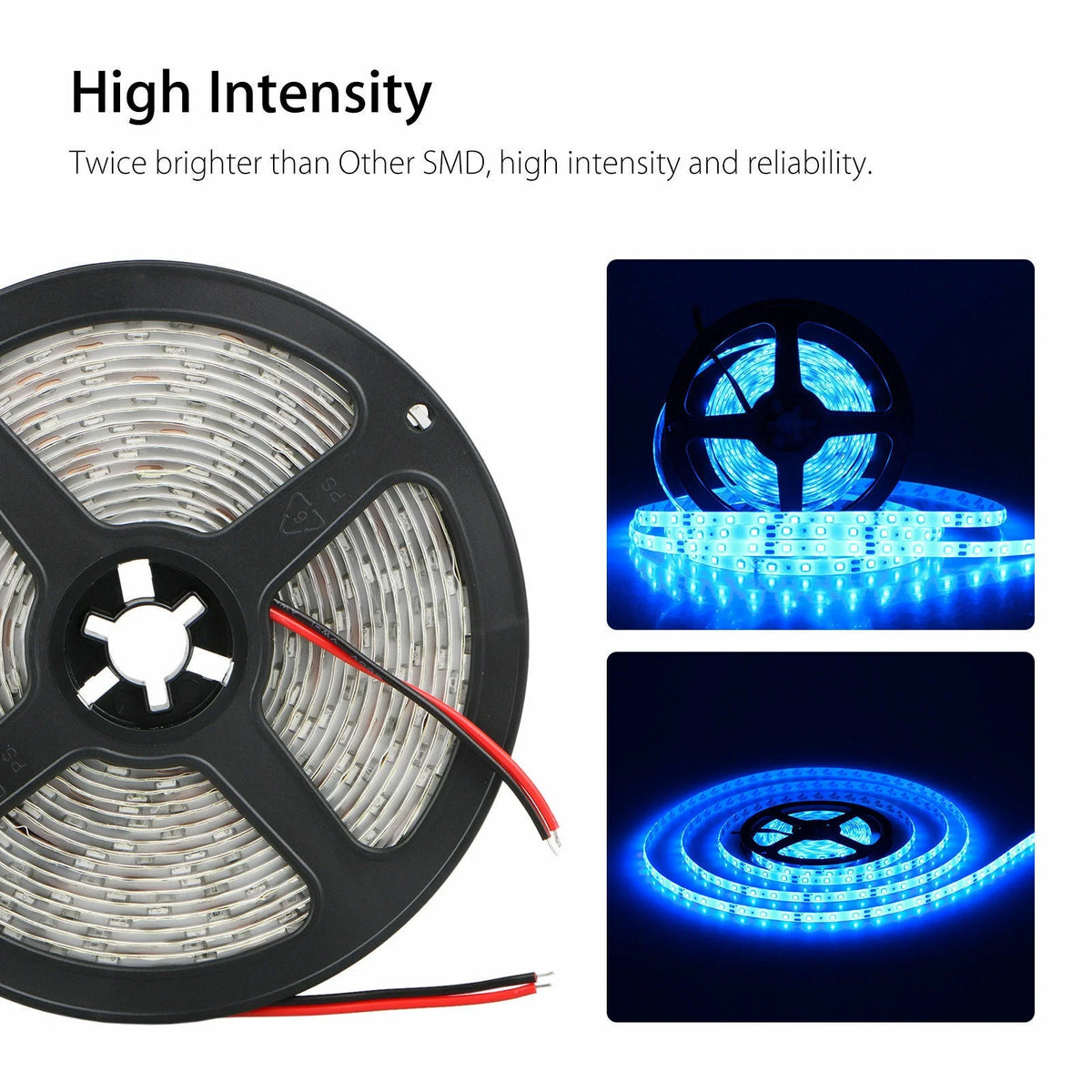Blue 16.4ft LED Strip Lights with RF Remote 5050 6000K Z703326