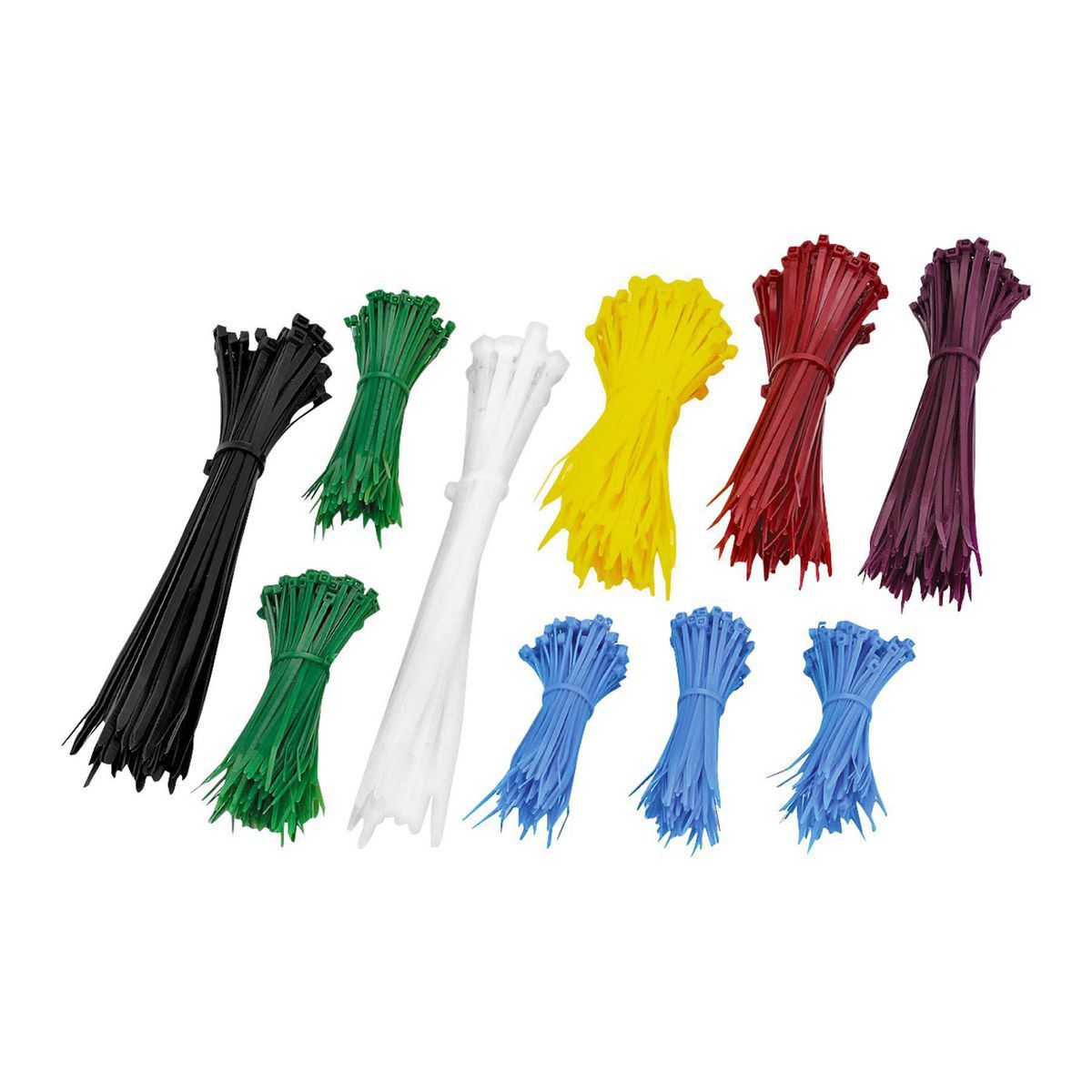 Nylon Cable Tie Assortment, 1000 Pack F851