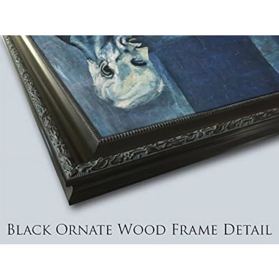 Black Ornate Wood Framed Art Print N62061