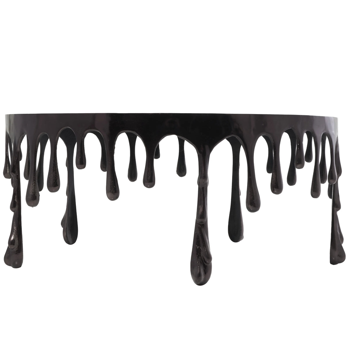 36" x 16" Black Aluminum Glass Top Coffee Table H863