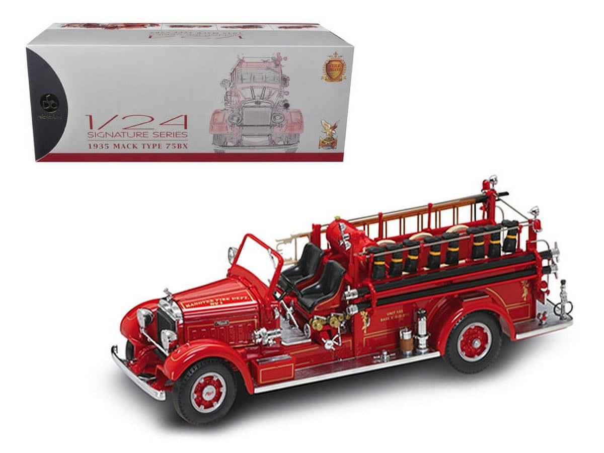 Red 1/24 Diecast Fire Engine Truck Model W46101