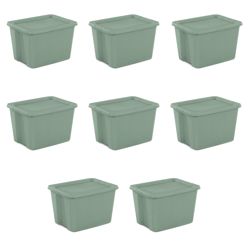 18 Gallon Plastic Tote Box, Set of 8 D9914