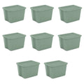 18 Gallon Plastic Tote Box, Set of 8 D9914