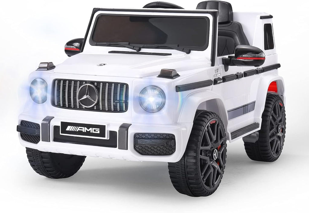 White 12V Ride On Car with Remote Control Y455