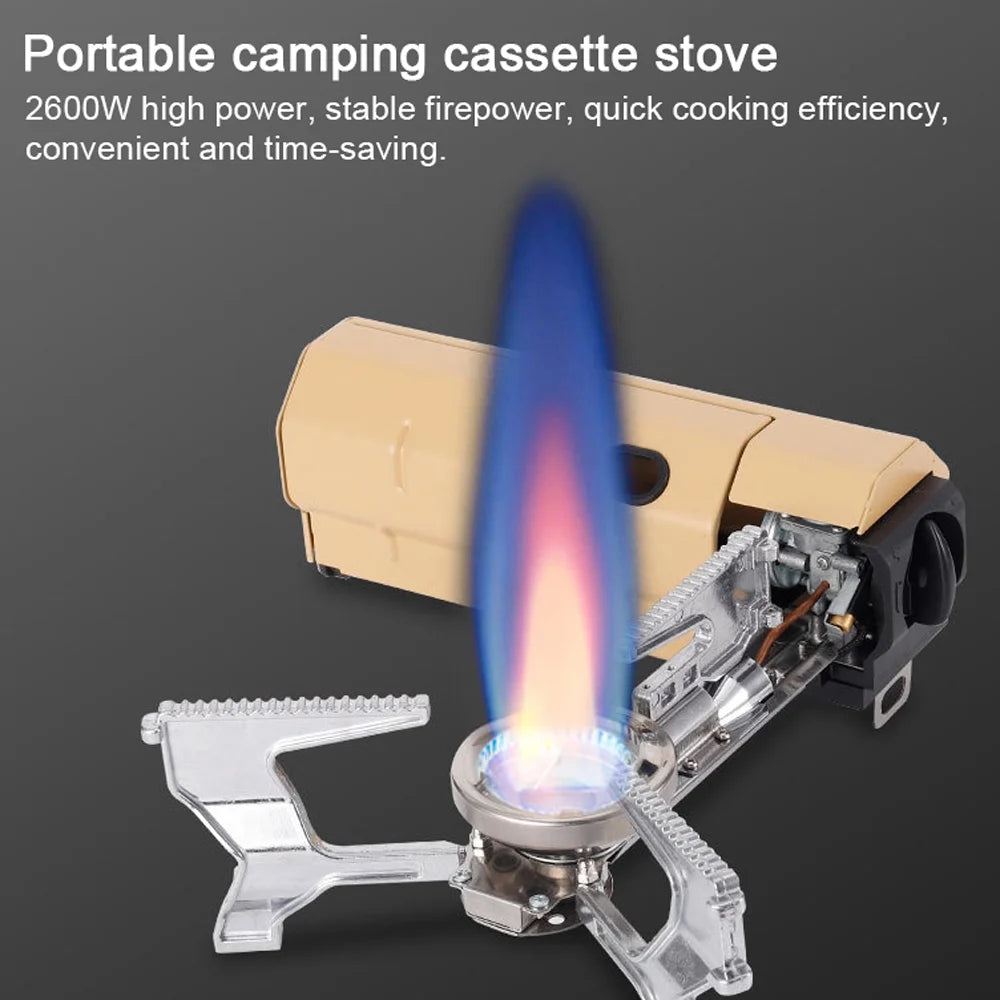 Portable Folding Butane Camping Stove 2600W with Electronic Ignition Carrying Bag X202241