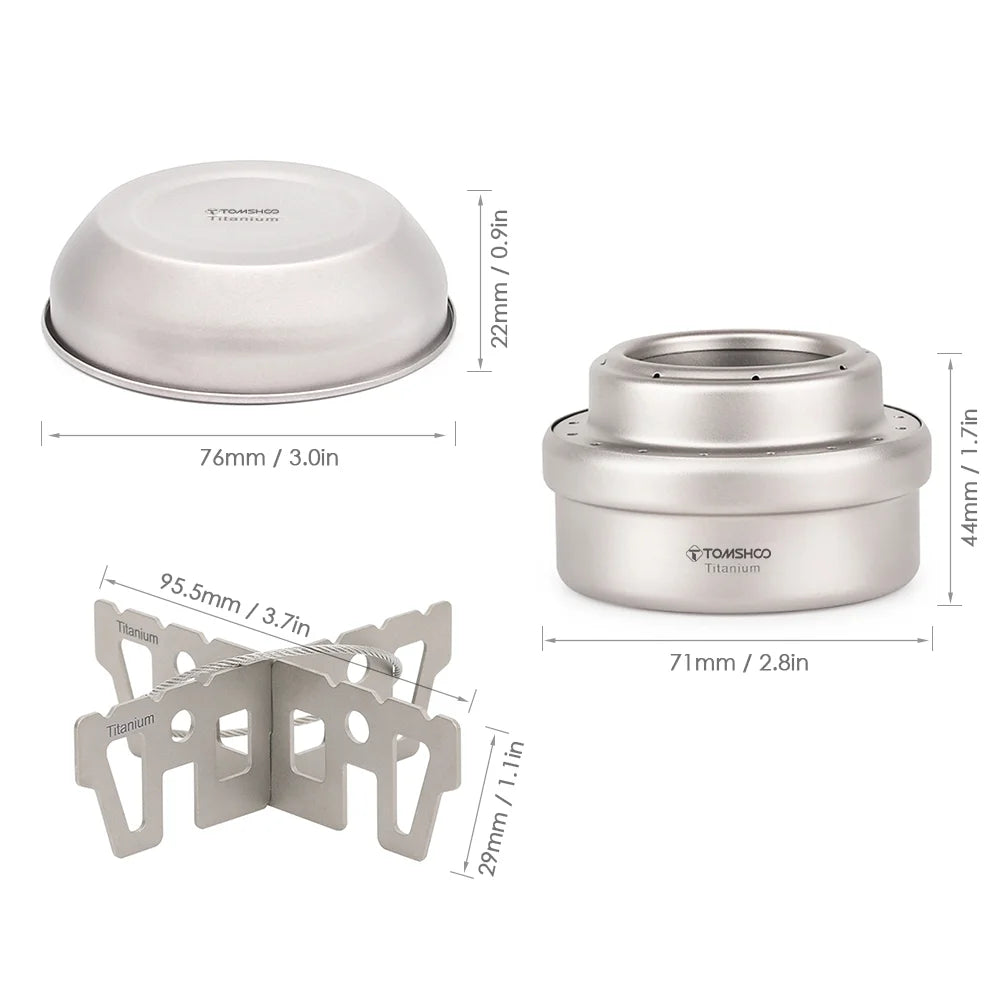 Portable Titanium Cooking Rack with Lid D53076