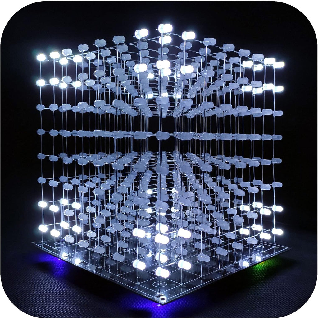 8x8x8 LED Cube Kit DIY Electronic Soldering Project Kit V256200