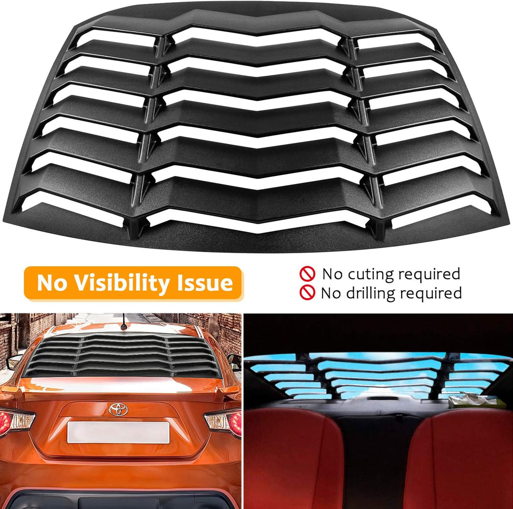 Rear Window Louver ABS Matte Black Y998843