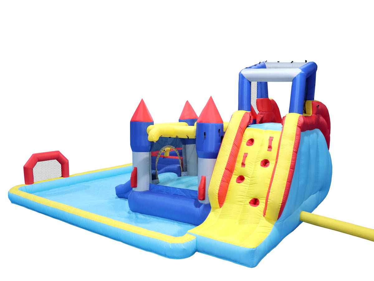 7-in-1 Inflatable Water Park with Splash Pool F1966