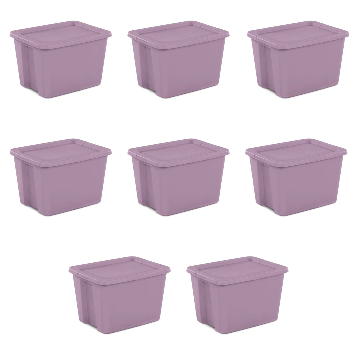 18 Gallon Plastic Tote Box, Set of 8 D9914