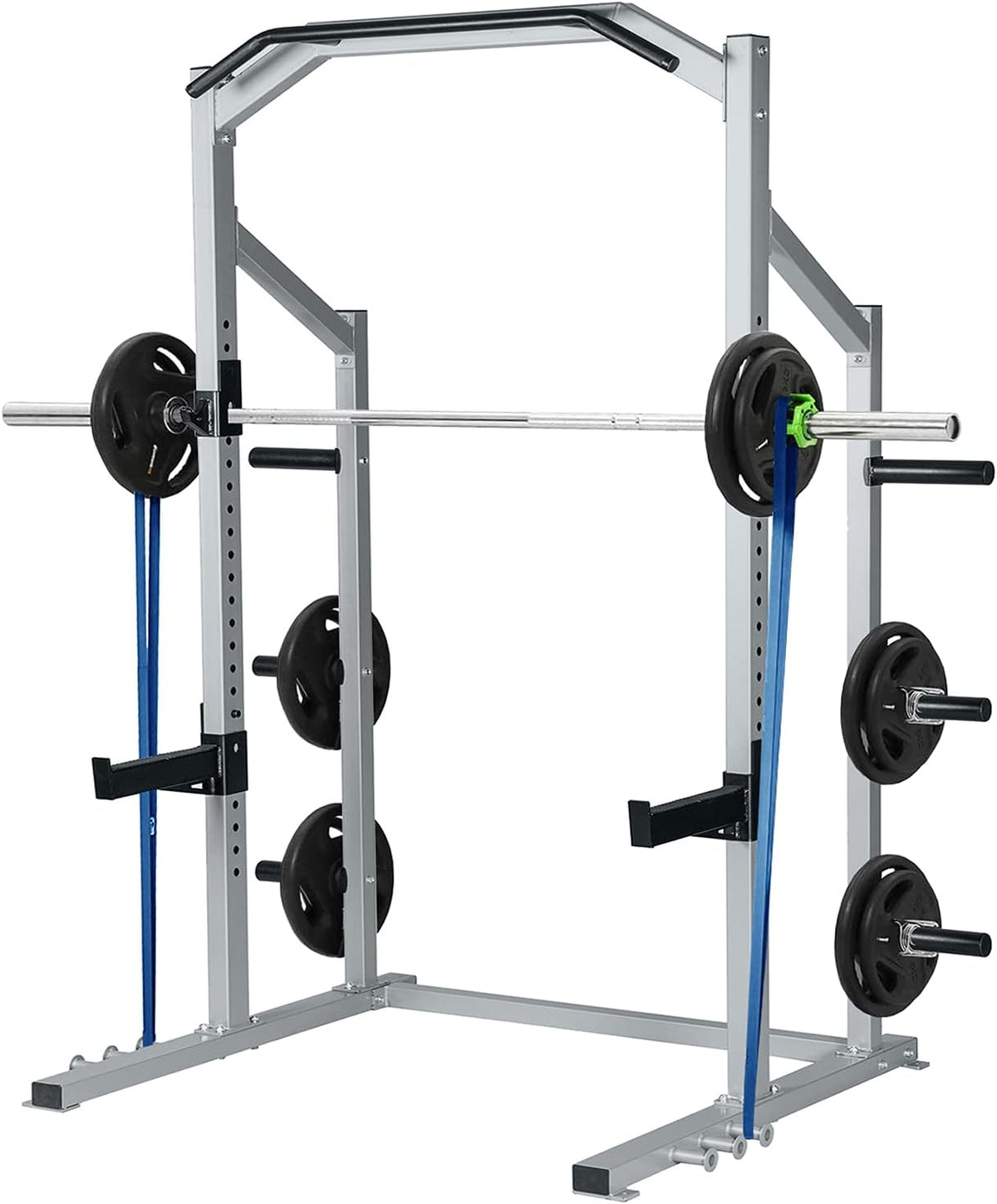 Power Rack Squat Stand Weight Rack with Pull Up Attachment T4464