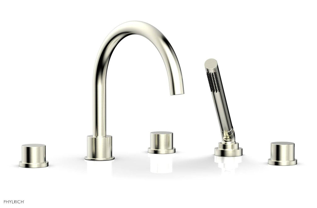 Satin Nickel Roman Tub Faucet with Handshower U83869