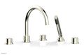Satin Nickel Roman Tub Faucet with Handshower U83869