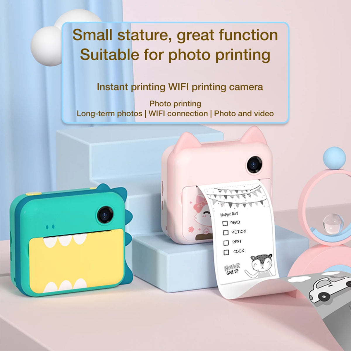 32GB Instant Photo Printer 2.4 inch IPS Screen N292