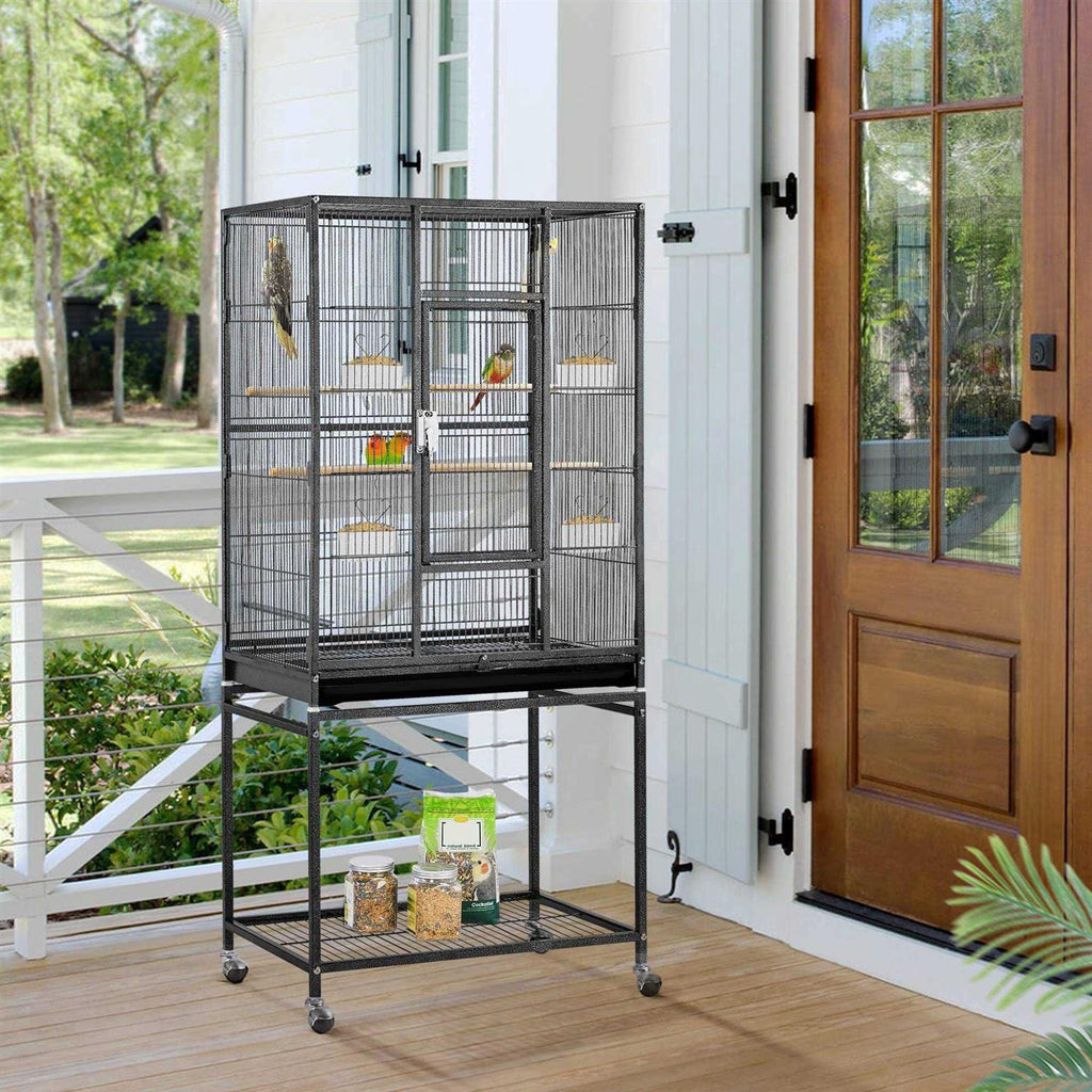 Metal Bird Cage with Rolling Detachable Stand S708