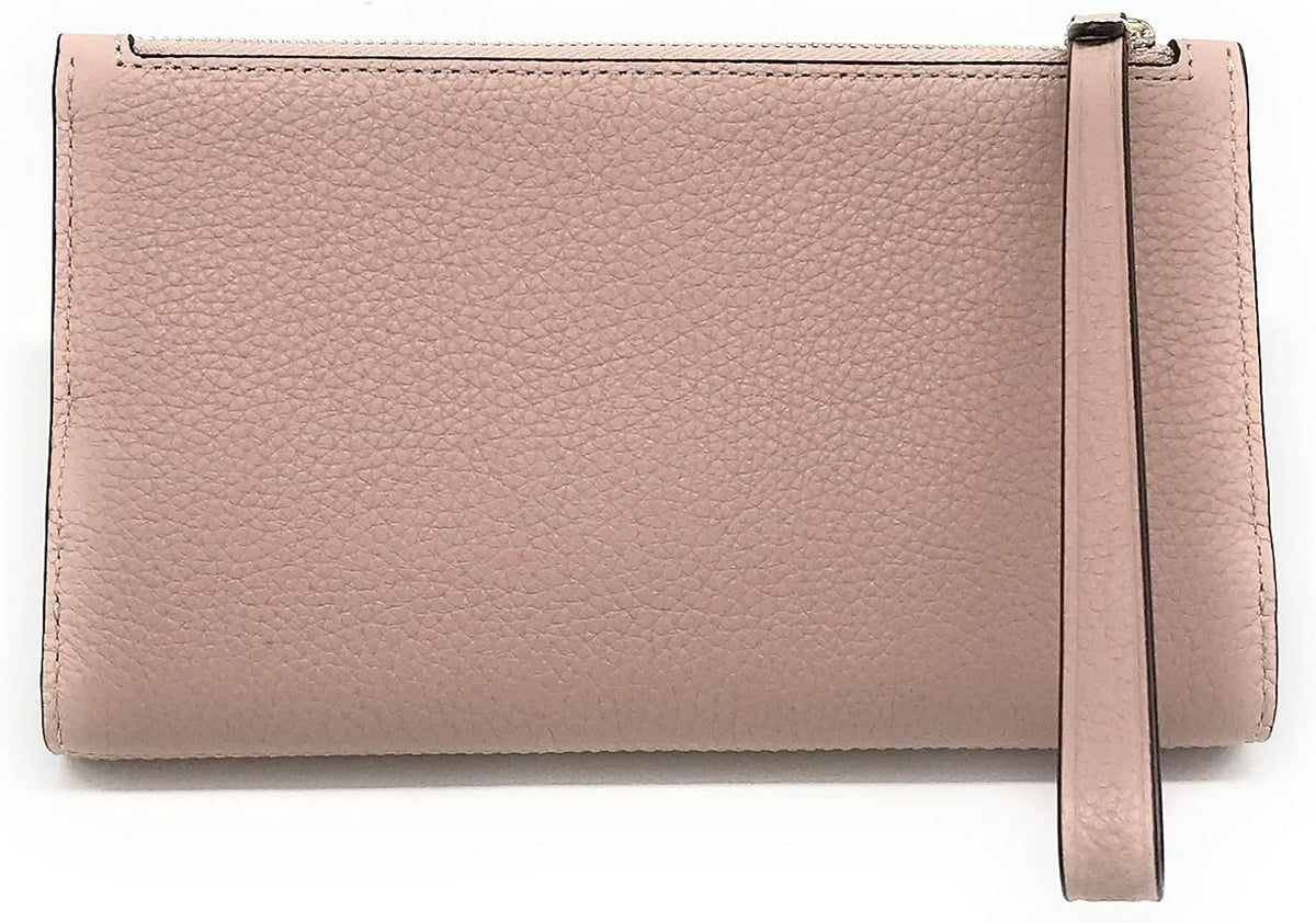 Medium Pebbled Leather Phone Wallet Wristlet F9826