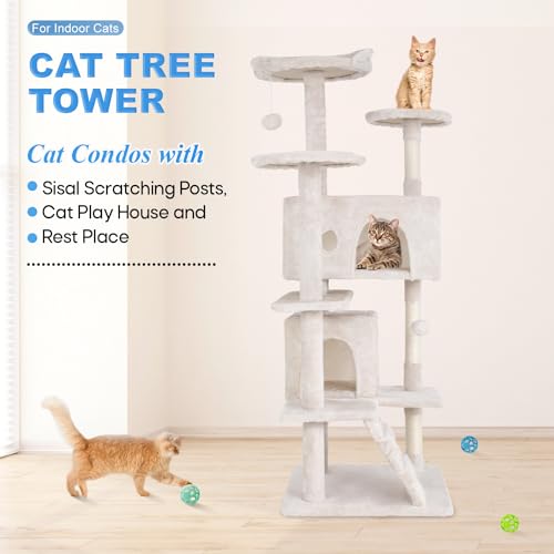 54in Dark Gray Cat Tree Q2797
