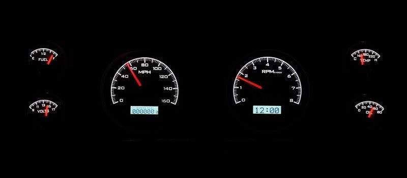 Black White Analog Gauge System U366