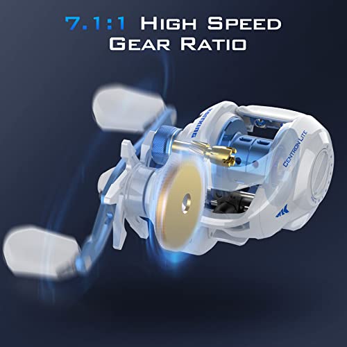 Lightweight Baitcasting Fishing Reel with 7.6 OZ 7.1:1 Gear Ratio E565311
