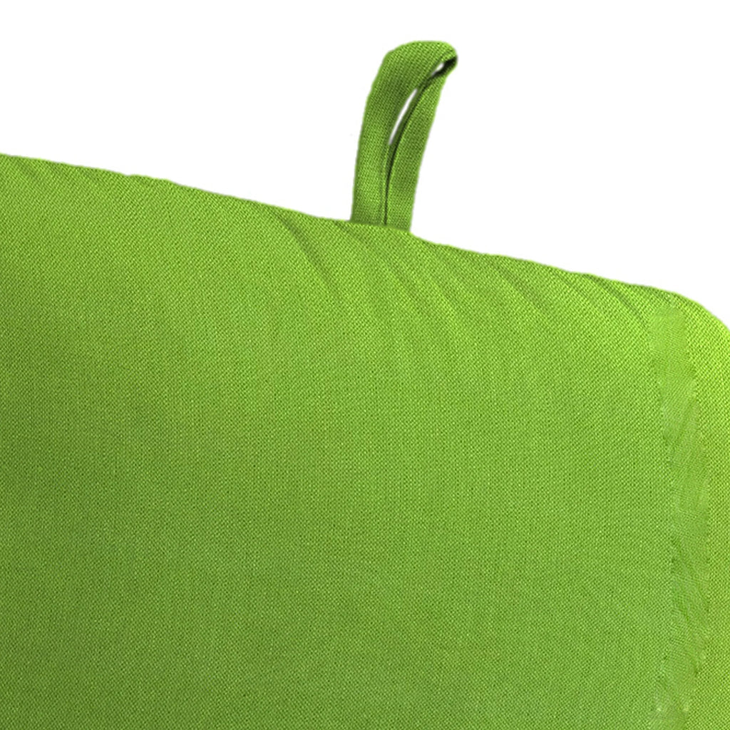 74" x 22" Green Outdoor Chaise Lounge Cushion with Ties Z82305