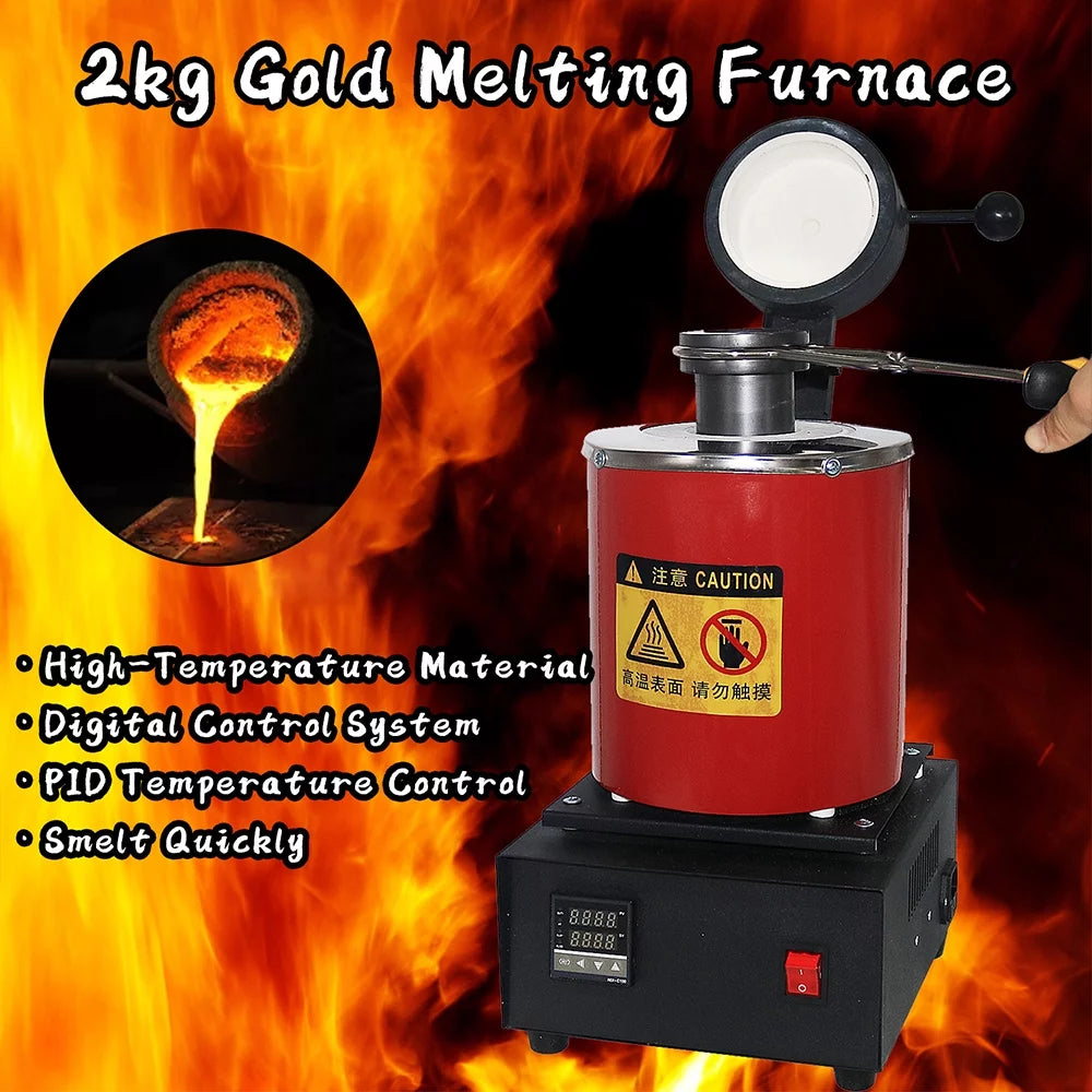 2KG 1400W Electric Digital Melting Furnace H58013