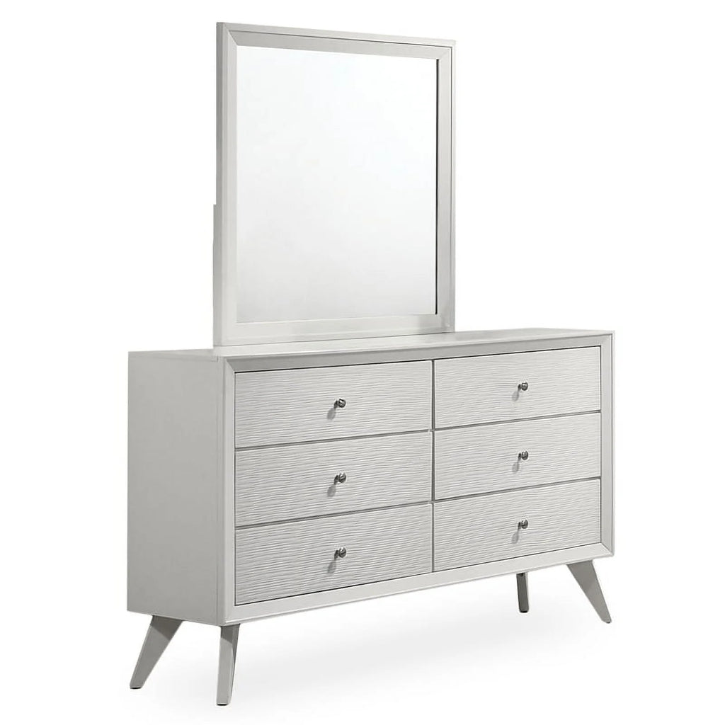 5pc Wood White Bedroom Set Cal King T36175