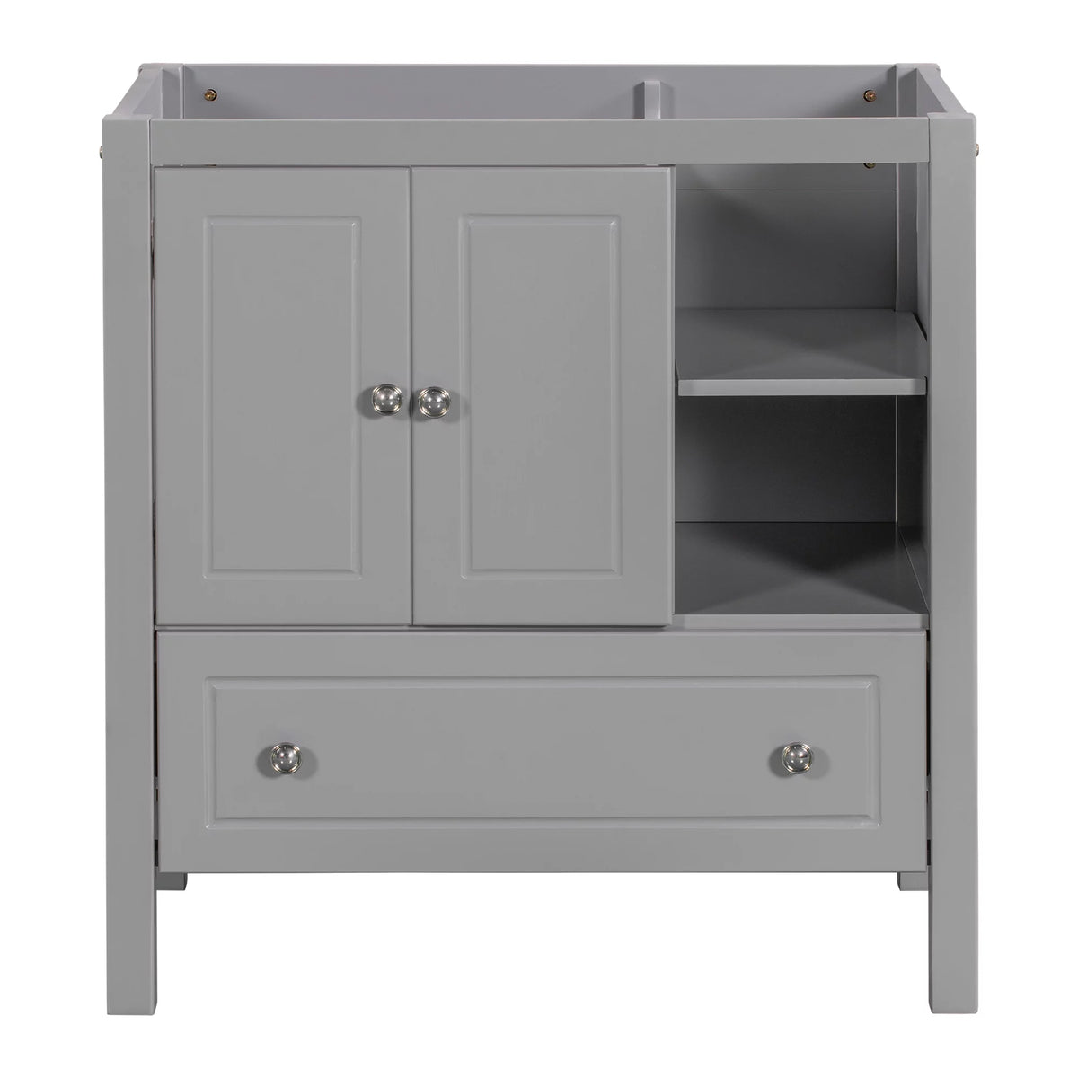 Grey Solid Wood Bathroom Vanity Base N45563