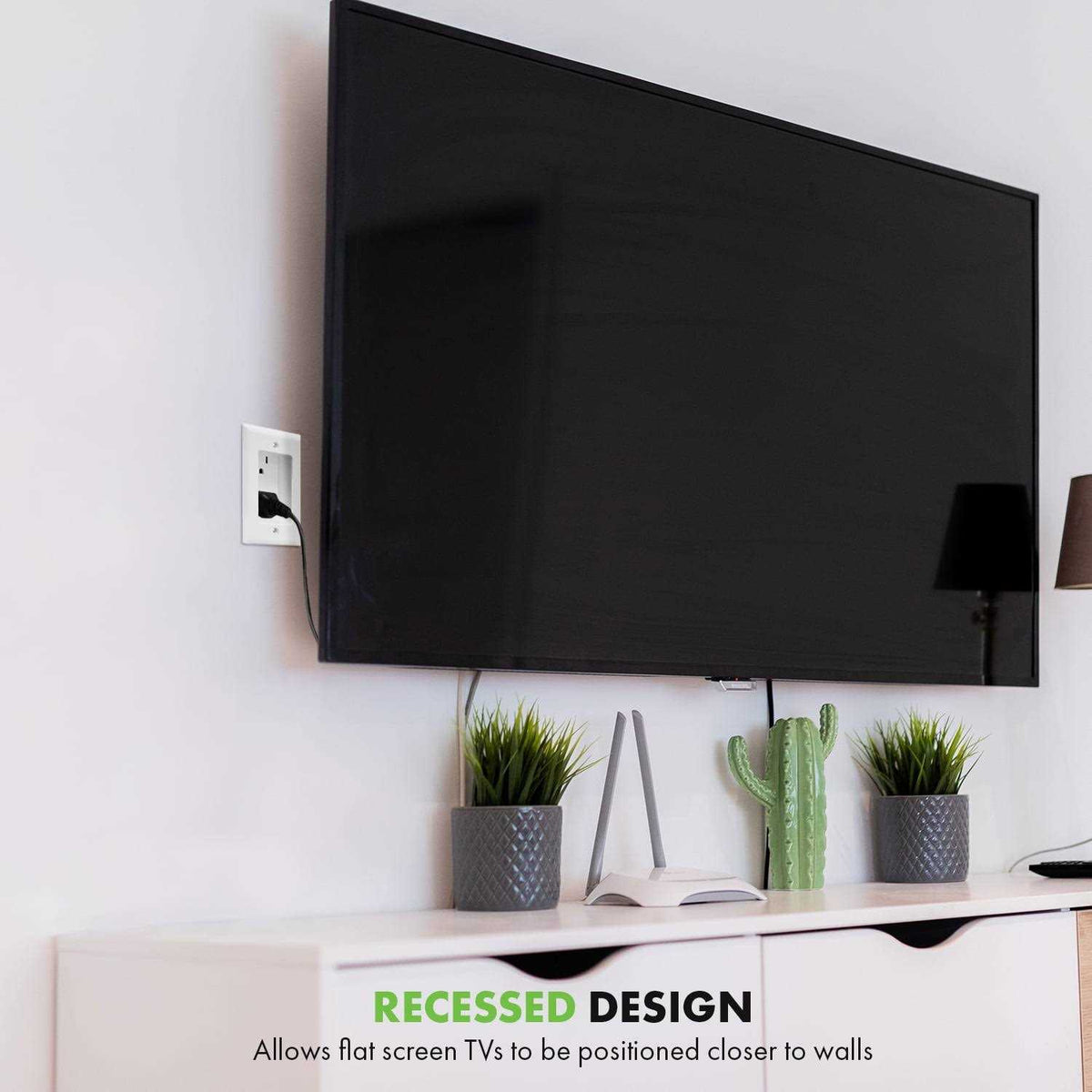 Recessed Duplex Tamper-Resistant Outlet 1-Gang Z458