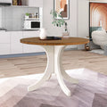 Mid-Century Solid Wood Round Dining Table T623