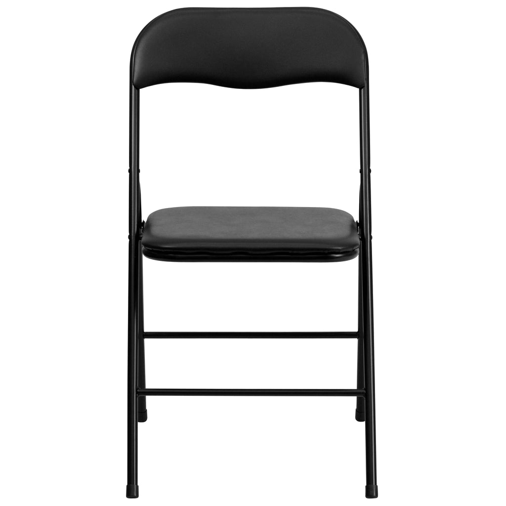 Black 5 Piece Folding Card Table and Chair Set S2848