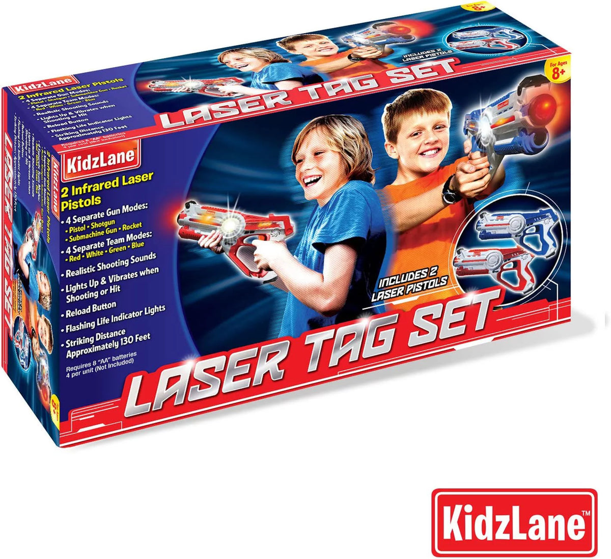 Set of 2 Green Orange Infrared Laser Tag Game C453