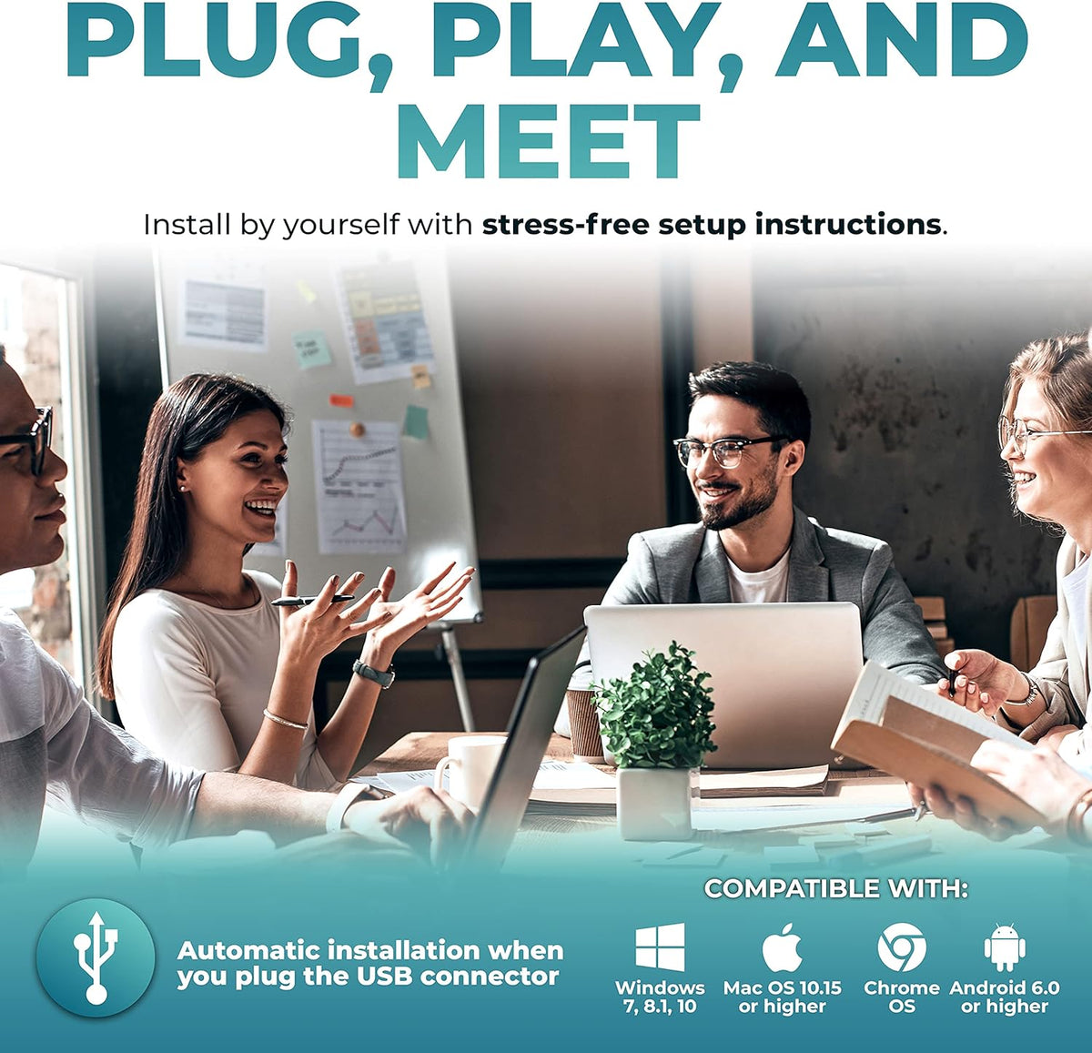 Video Conference System with Wide Angle Camera and Microphone I784