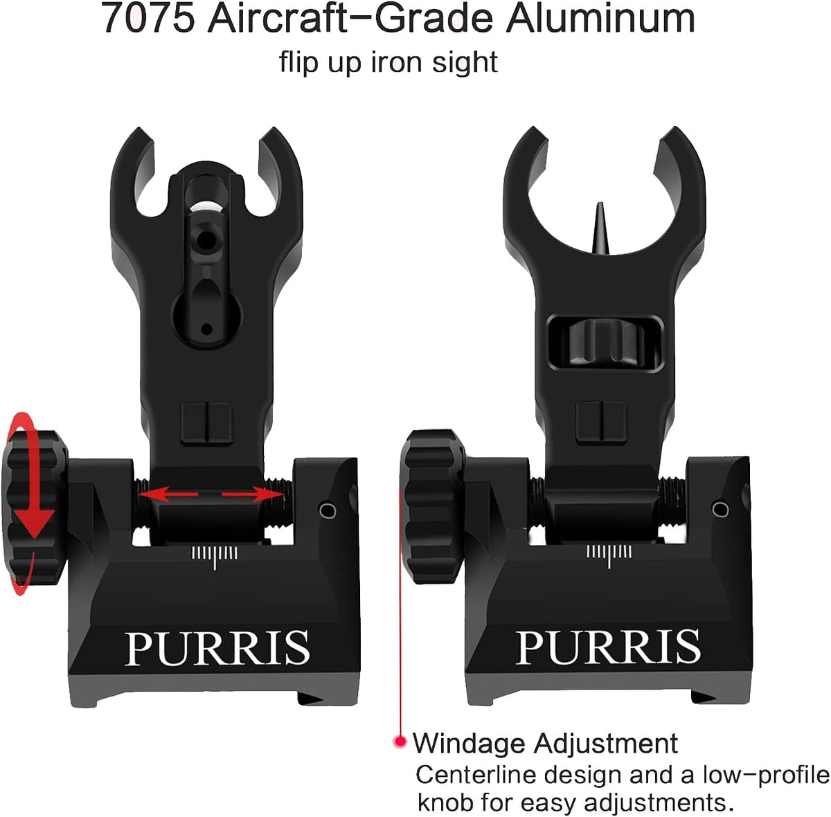 Flip Up Iron Sights Aluminum Front and Rear Set H422