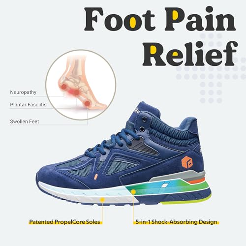 Wide High-top Basketball Shoes with Ankle Support T9054