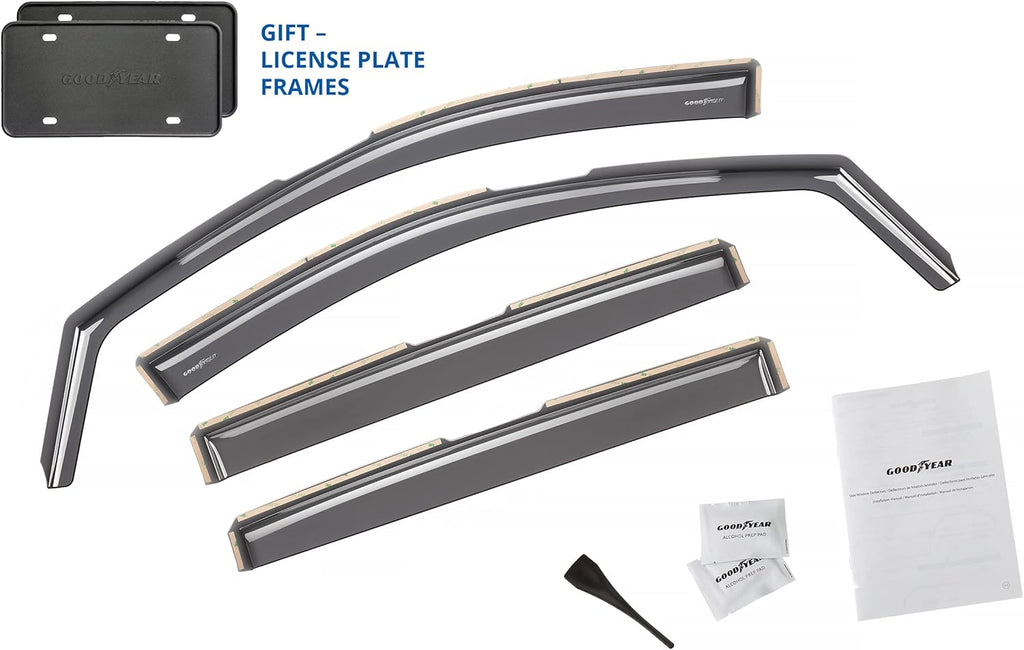 Shatterproof in-Channel Window Deflectors 4 pcs F4801