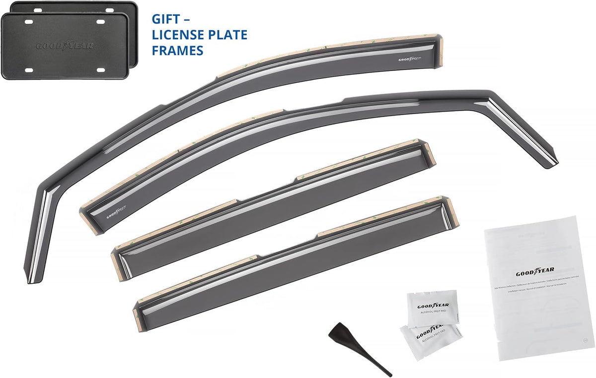 Shatterproof in-Channel Window Deflectors 4 pcs F4801