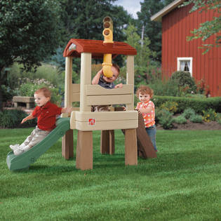 Toddler Indoor/Outdoor Climber and Slide Playhouse O334663