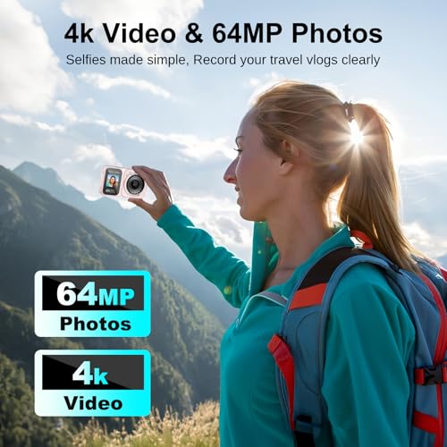 4K 64MP 18X Zoom Point and Shoot Digital Camera with 64GB TF Card P5422