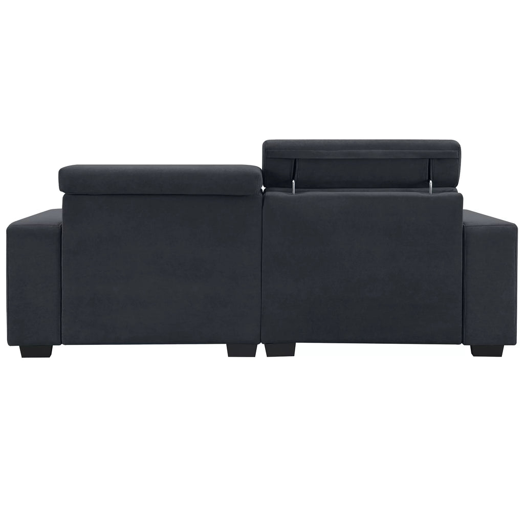 Black Velvet 2-Seater Sofa M888069