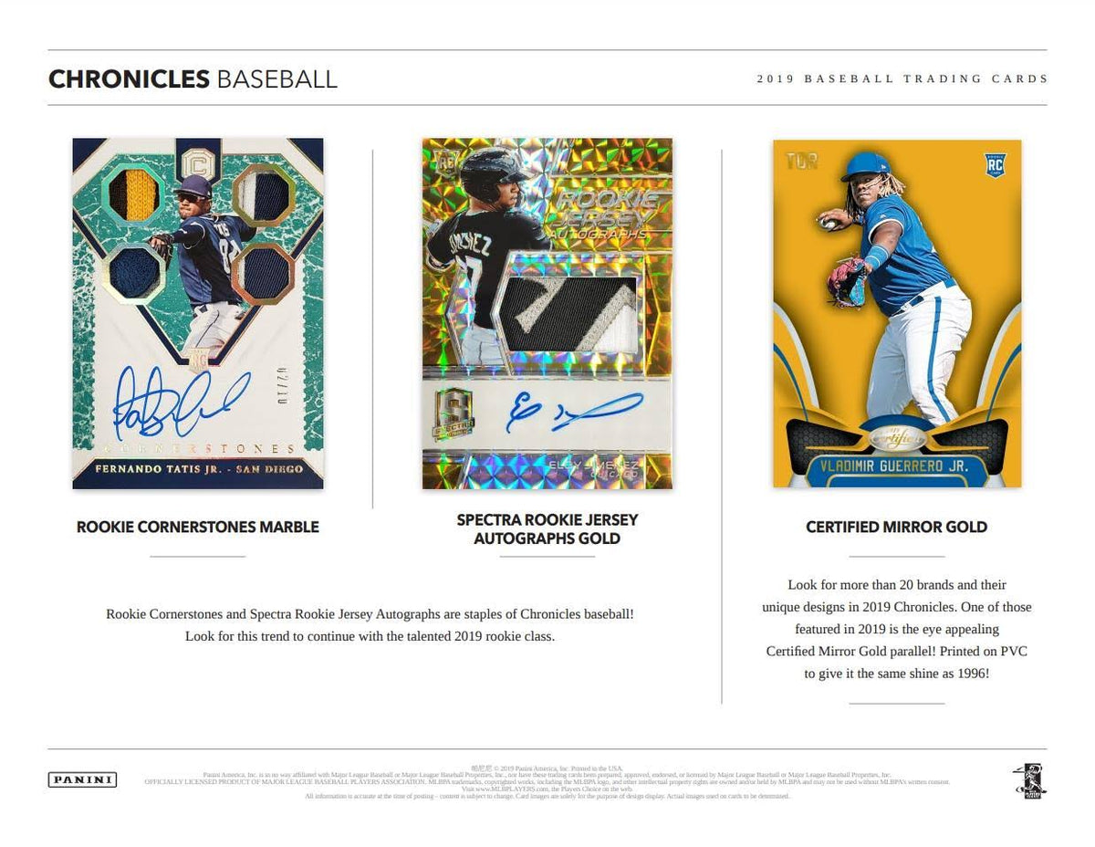 2019 Panini Chronicles Baseball Hobby Box W8848