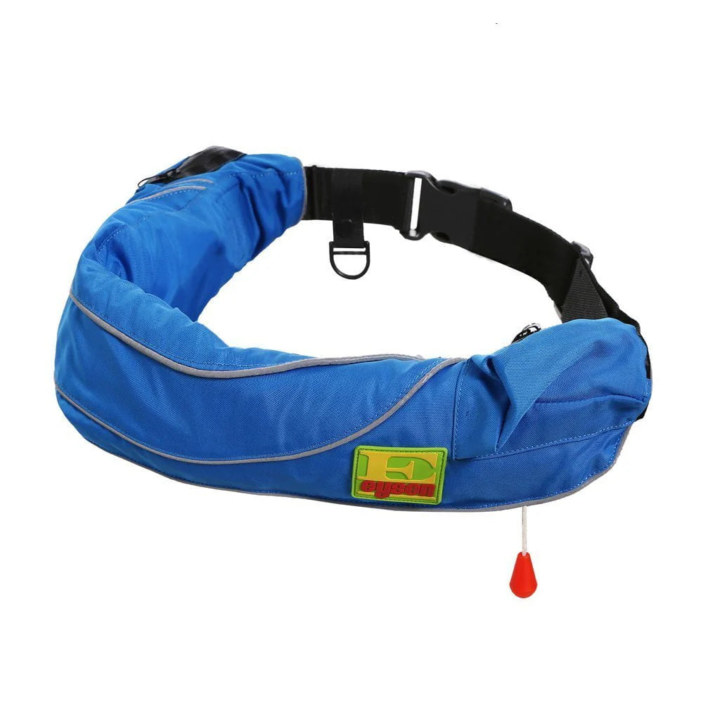 Manual Inflatable Belt Pack PFD Life Jacket with Zippered Storage Pocket, Black M24264