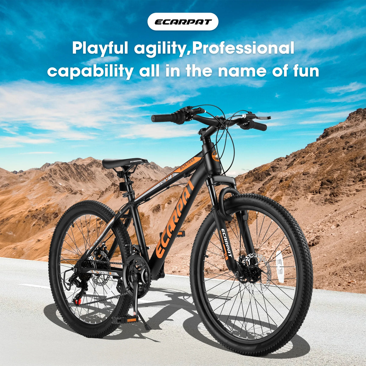 24 inch Aluminum Mountain Bike with Disc Brakes A679