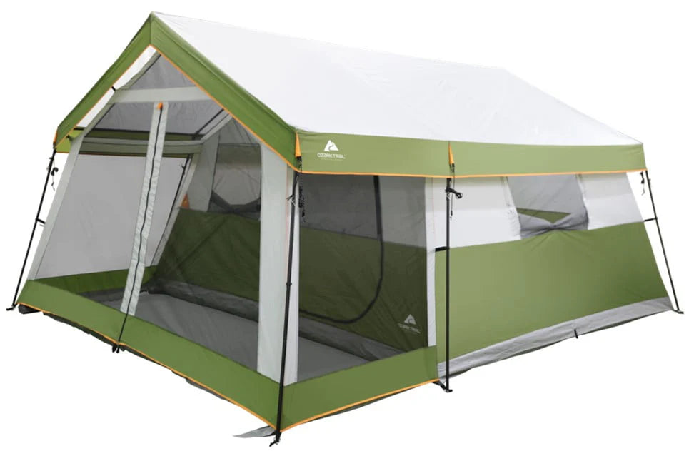 8-Person Cabin Tent with Screen Porch, Green I3681