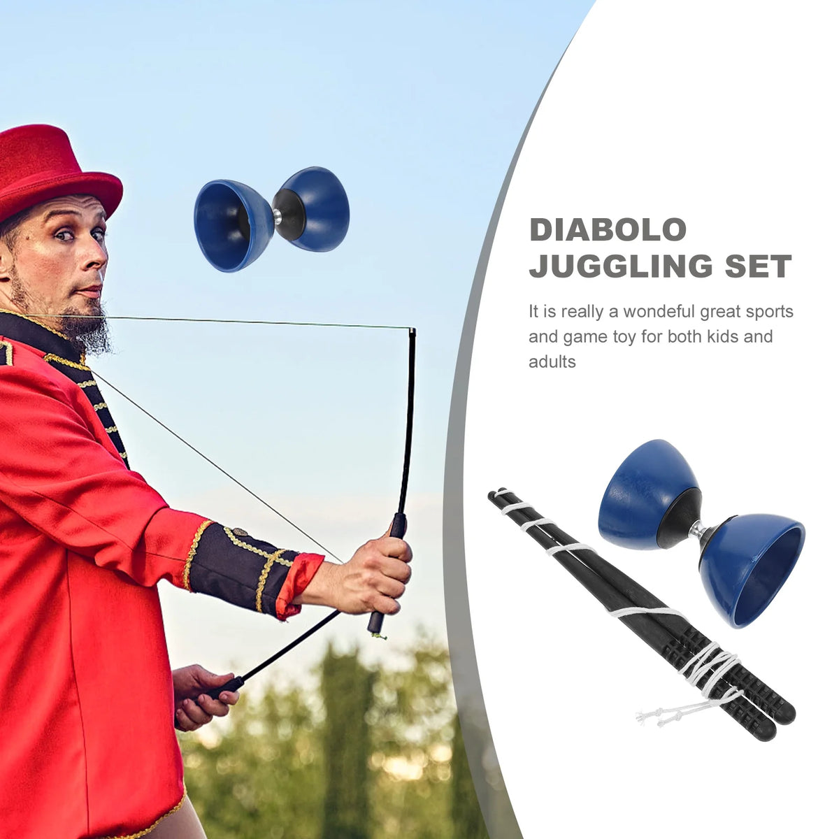 Chinese Yo-Yos Diabolo Juggling Toy with Hand Sticks R295