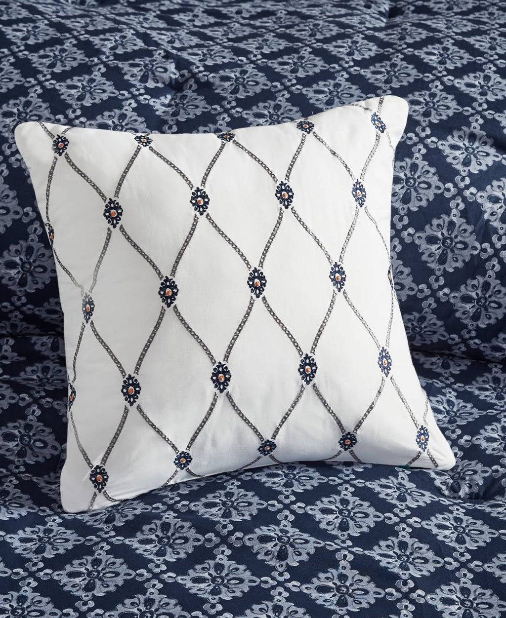 Navy King Reversible Complete Bedding Set O3231