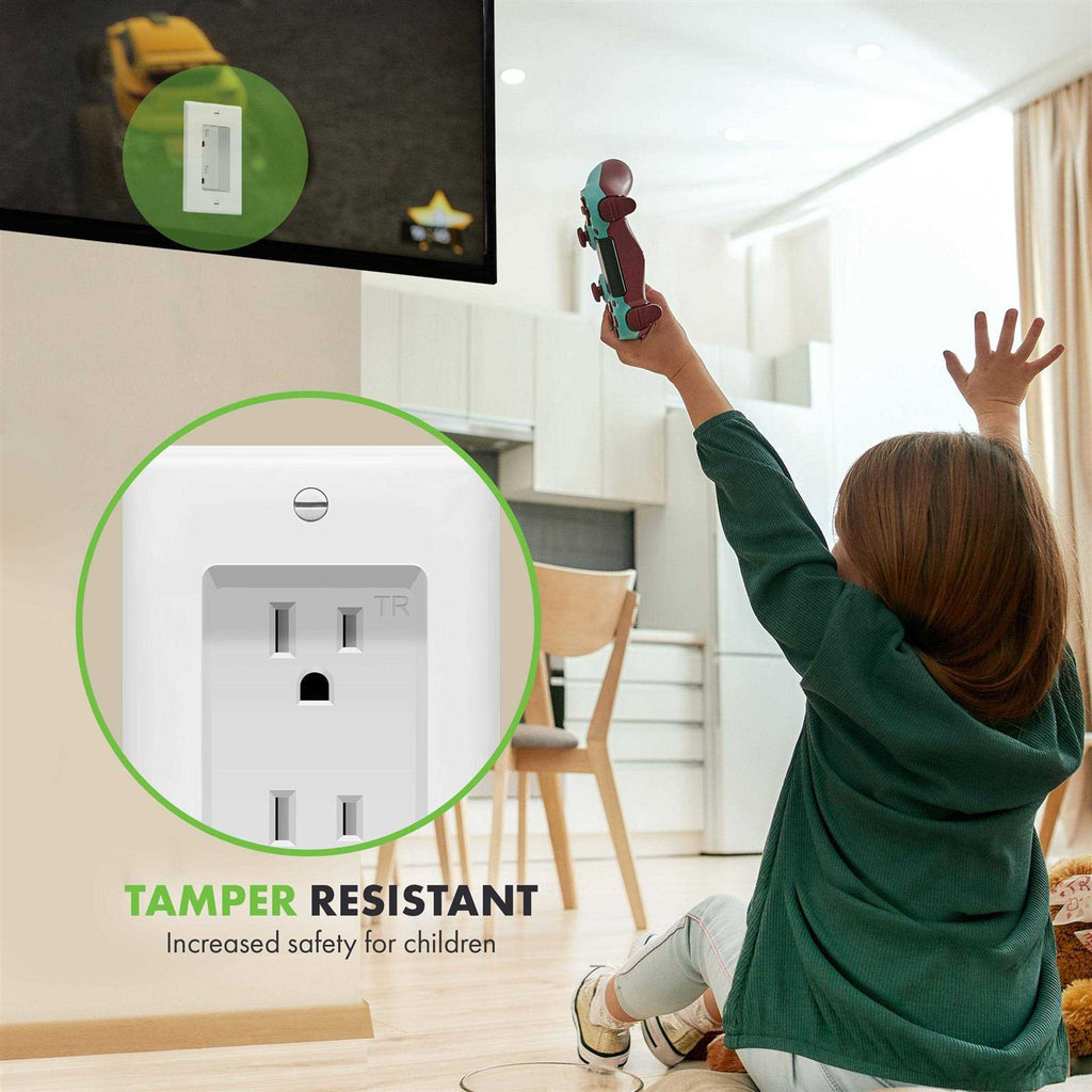 Recessed Duplex Tamper-Resistant Outlet 1-Gang Z458