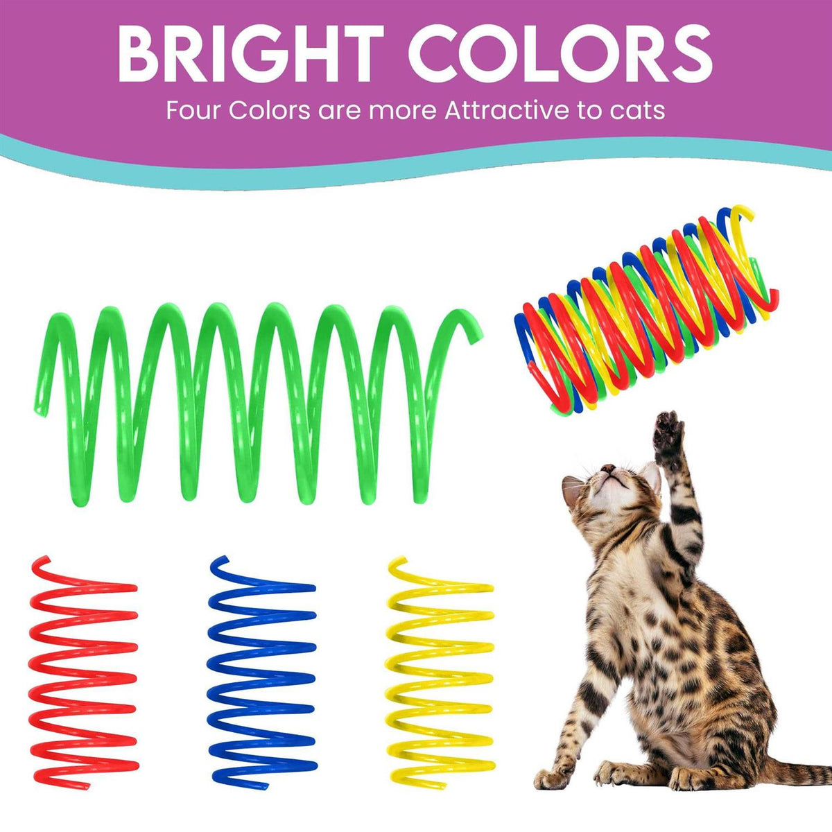 Colorful Springs Cat Toy S416091