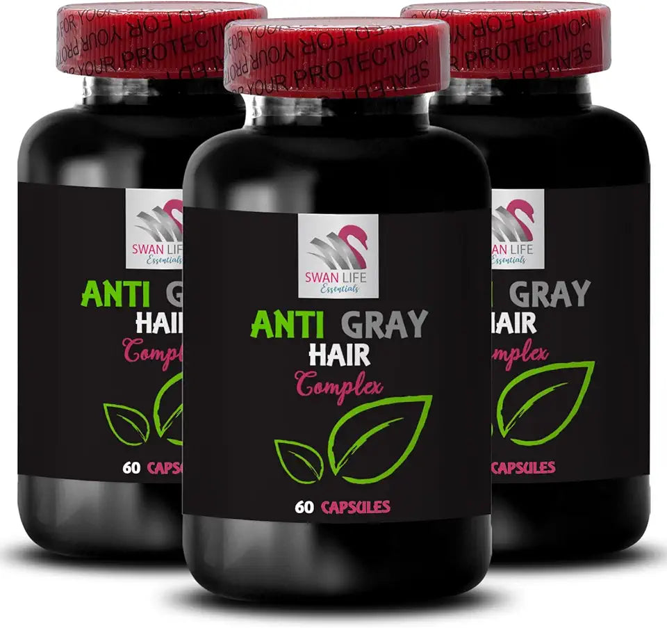 Anti Gray Hair Pills 3 Bottles 180 Capsules M1116